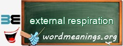 WordMeaning blackboard for external respiration